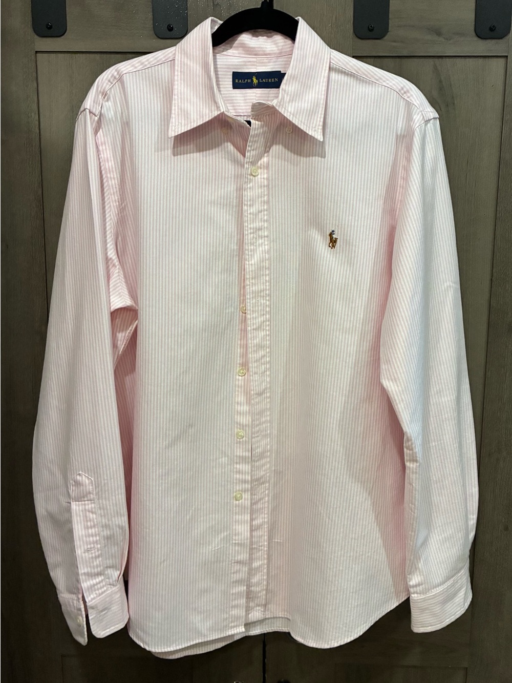 Ralph Lauren Light Pink & White Pinstripe Dress Shirt